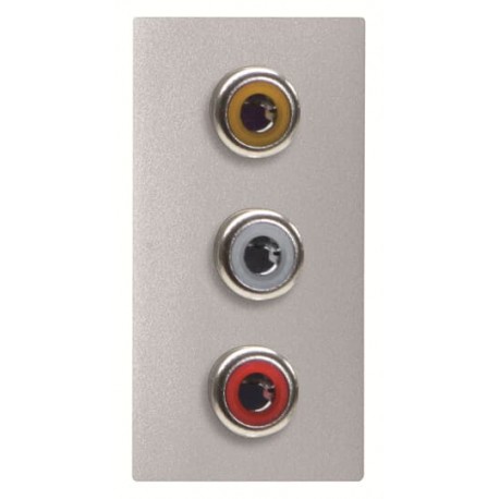 Niessen 2CLA215530N1301 Toma VDI 3RCA conexión con tornillo PL